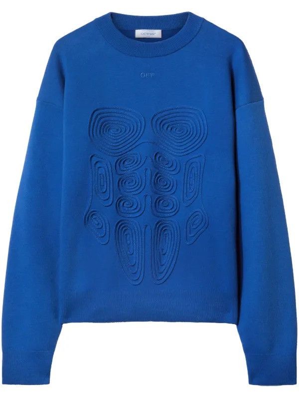 Off-White OFF-WHITE BODY SCAN KNIT CREWNECK Size US L / EU 52-54 / 3 - 2 Thumbnail