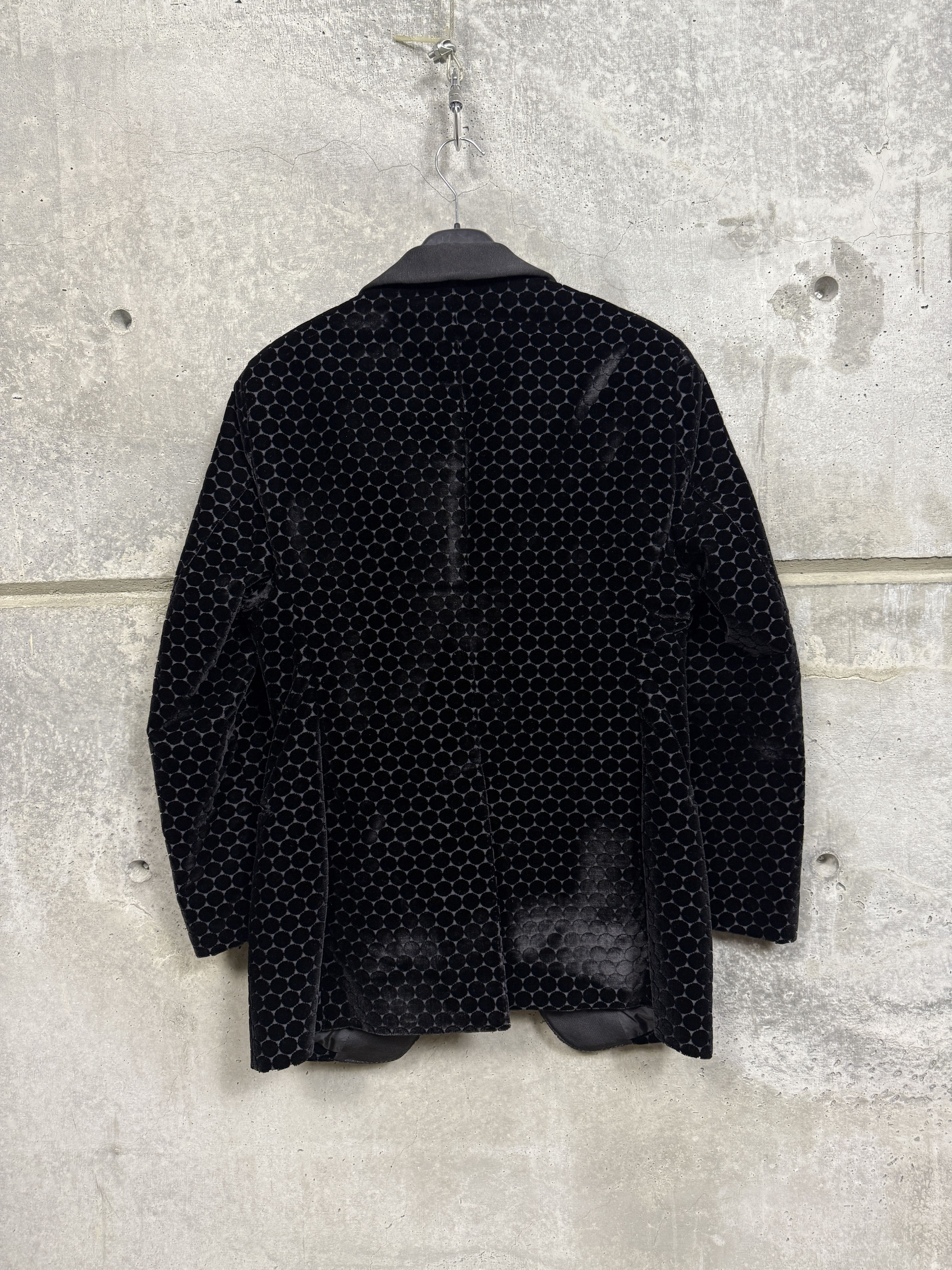 Tom Ford Tom Ford Nuova Base V Black Velvet Polka Dot Blazer Size US L / EU 52-54 / 3 - 2 Thumbnail