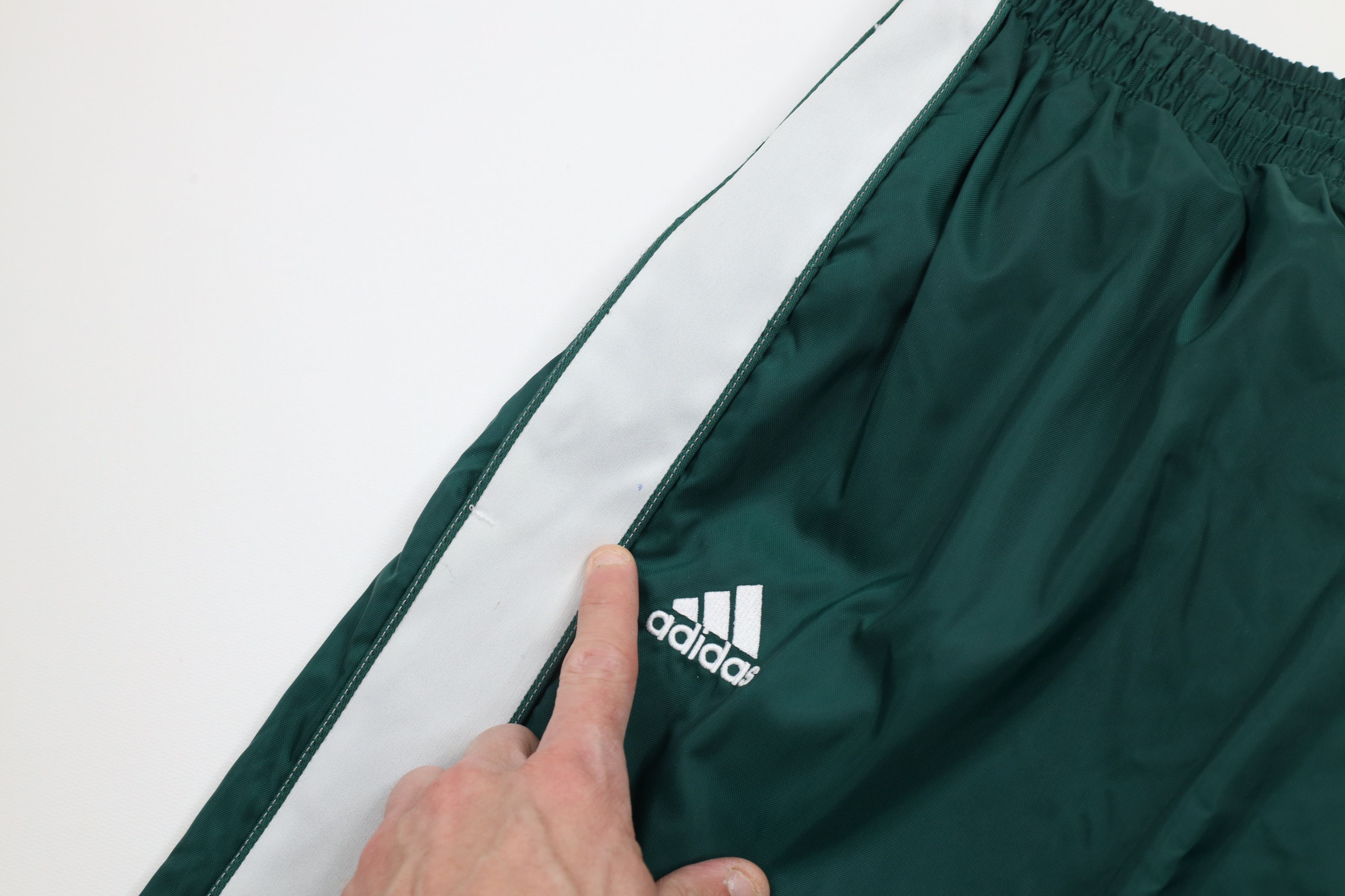Adidas × Vintage Vintage Y2K 2001 Adidas Striped Lined Joggers Pants Green Size US 42 / EU 58 - 6 Thumbnail