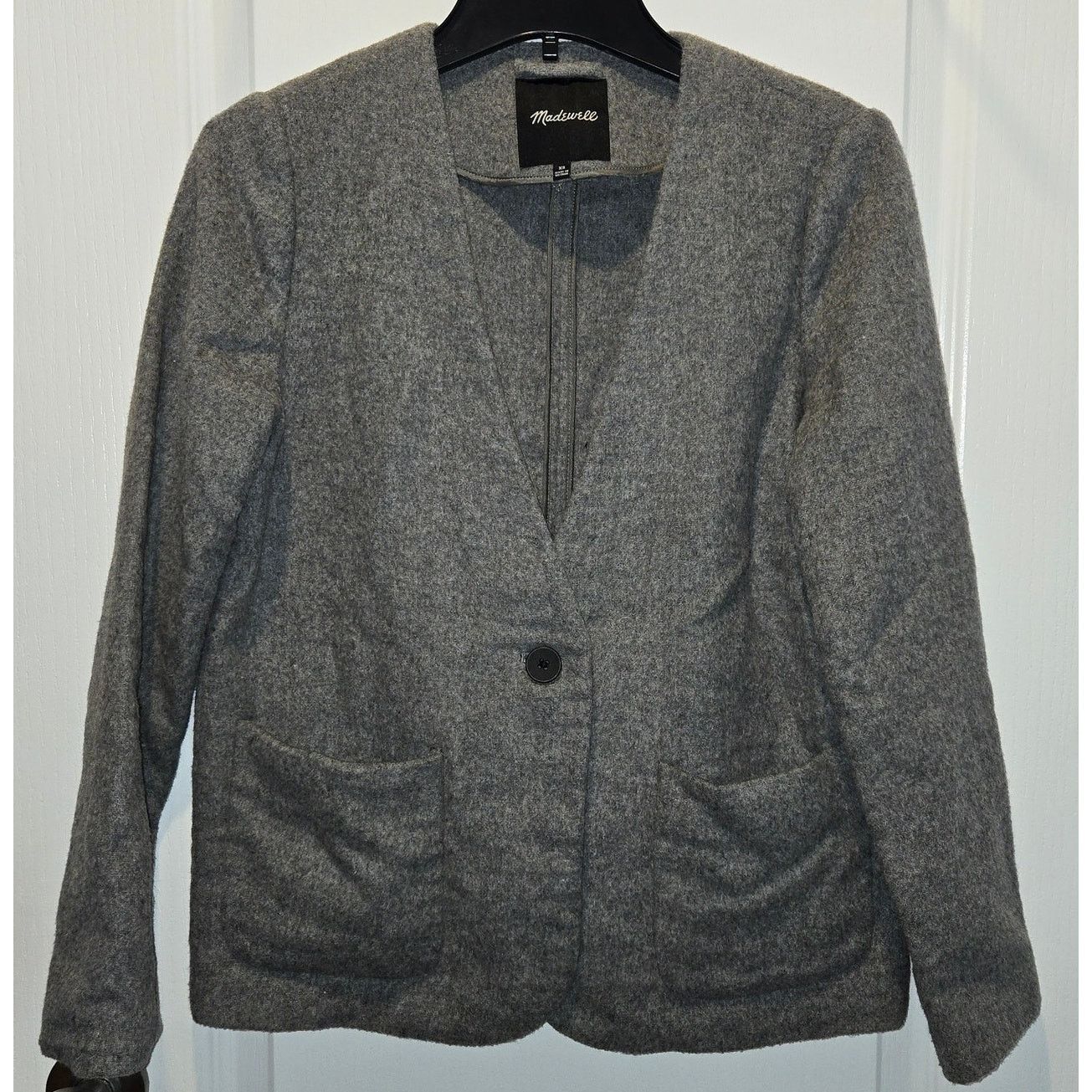 Madewell Madewell Gray Wool Blend Carrington Blazer XS Gilmore style Size XS / US 0-2 / IT 36-38 - 1 Thumbnail