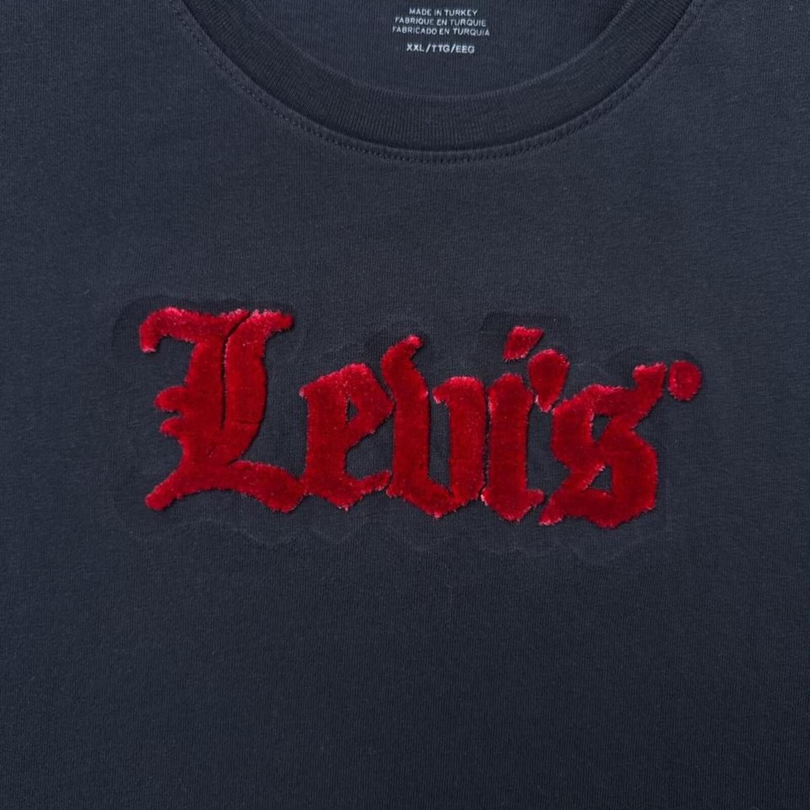 Levi's Y2K Levi’s Grunge 00s Black T shirt Size US XL / EU 56 / 4 - 6 Thumbnail