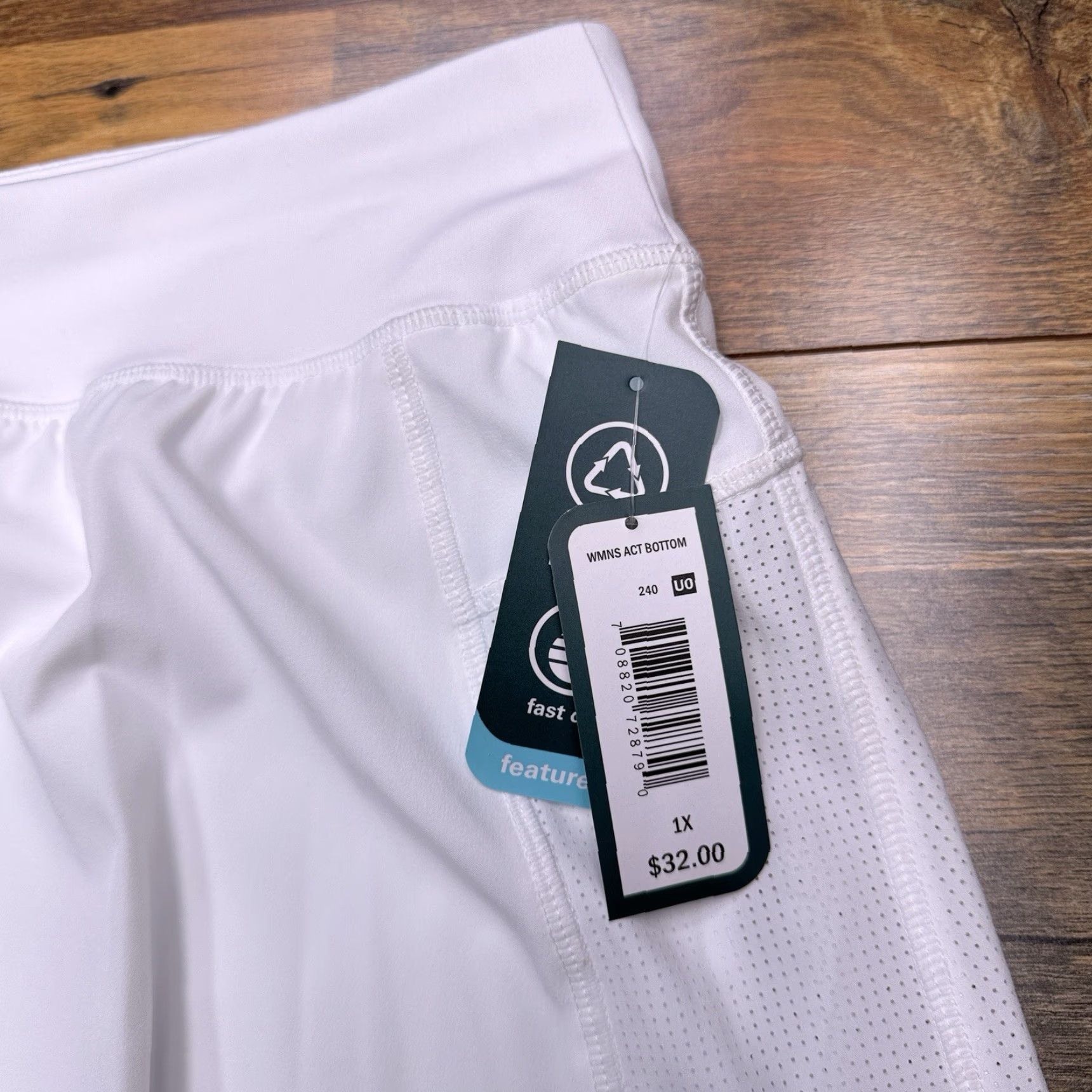 Vintage MTA Sport Skort Womens 1X White High Rise Stretch Zip Pocket New Size ONE SIZE - 3 Thumbnail