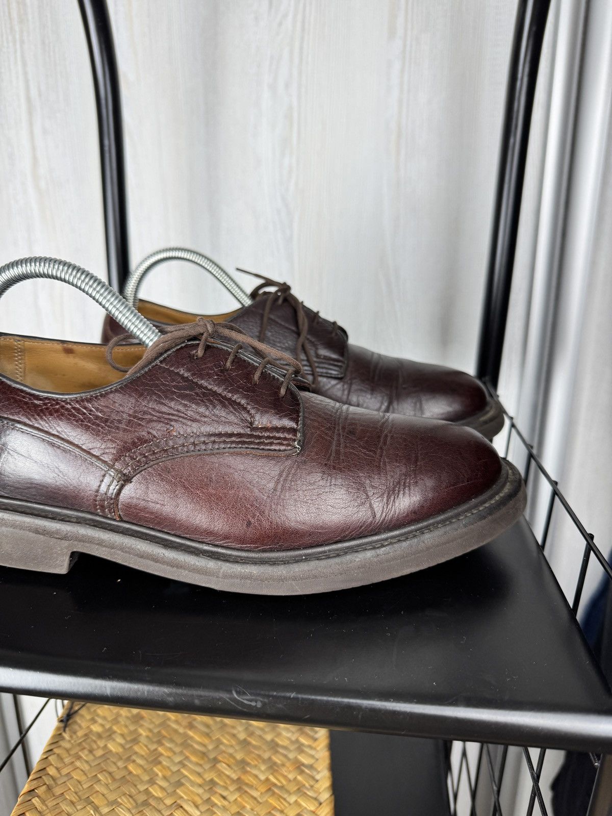 Tricker's Tricker’s Burgundy Brown Woodstock Derby Kudu Leather Shoes Size US 8 / EU 41 - 3 Thumbnail