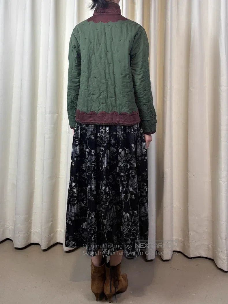 Issey Miyake Issey Miyake Handmade Double-Sided Plant Embroidered Coat Size M / US 6-8 / IT 42-44 - 6 Thumbnail
