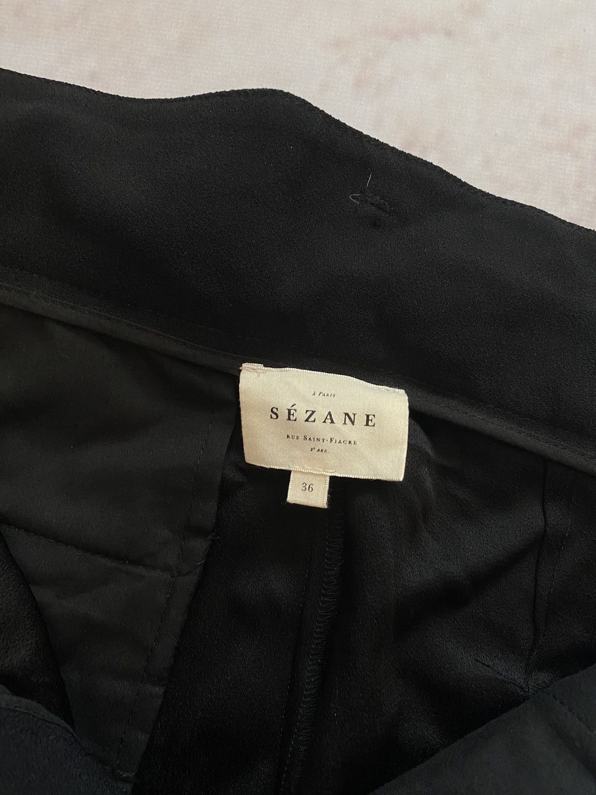 Sezane × Vintage Sezane Womens Black Pants Japanese style Y2k Hype Rare Size 36" / US 14 / IT 50 - 6 Thumbnail