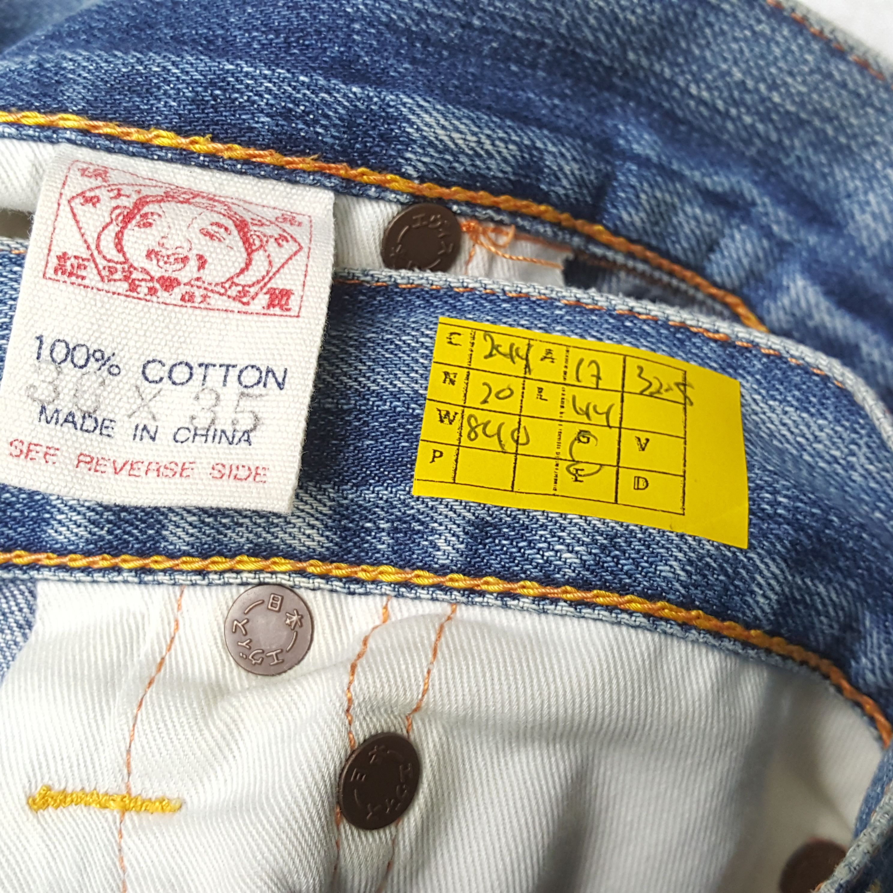 Evisu × Japanese Brand × Vintage Vintage EVISU Japanese Brand Daicock Custom Style Jeans Size US 34 / EU 50 - 13 Thumbnail