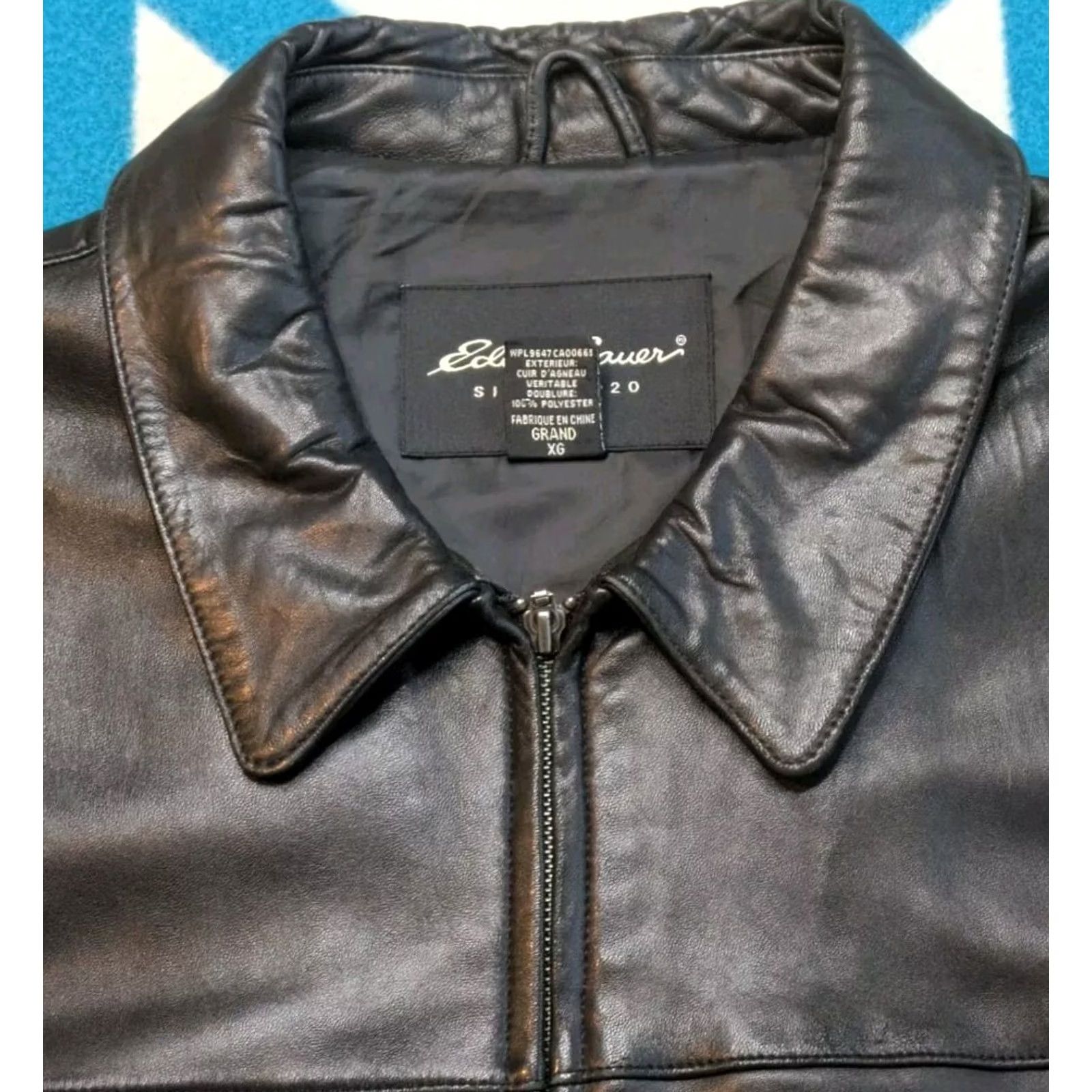 Eddie Bauer VINTAGE Eddie Bauer Leather Jacket Motorcycle Biker XL Tall Mens Size US XL / EU 56 / 4 - 2 Thumbnail