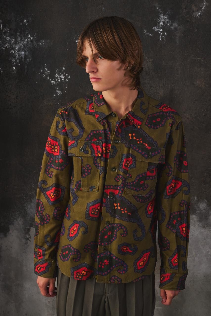 Toga Pulla Toga Pulla green Paisley Jacquard Shirt Size US M / EU 48-50 / 2 - 2 Thumbnail