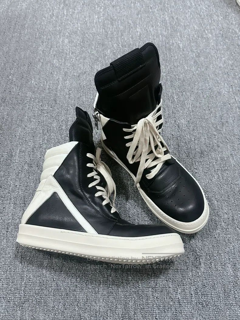 Rick Owens Rick Owens Mainline black and white cowhide inverted trian Size US 6.5 / EU 39-40 - 2 Thumbnail