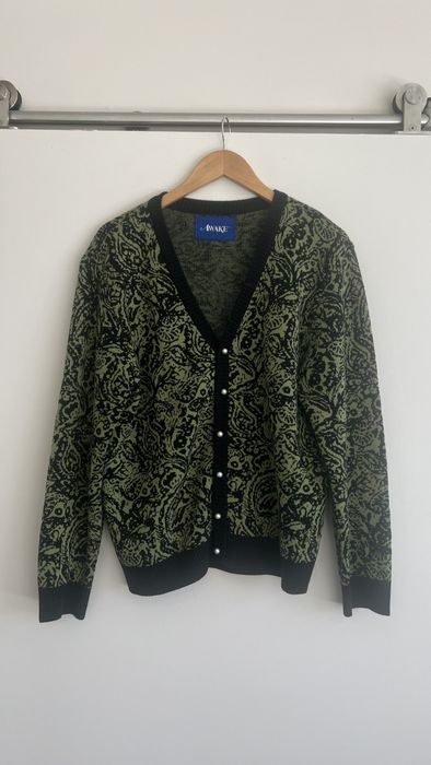 Awake Awake NY Green Paisley Jacquard Cardigan | Grailed