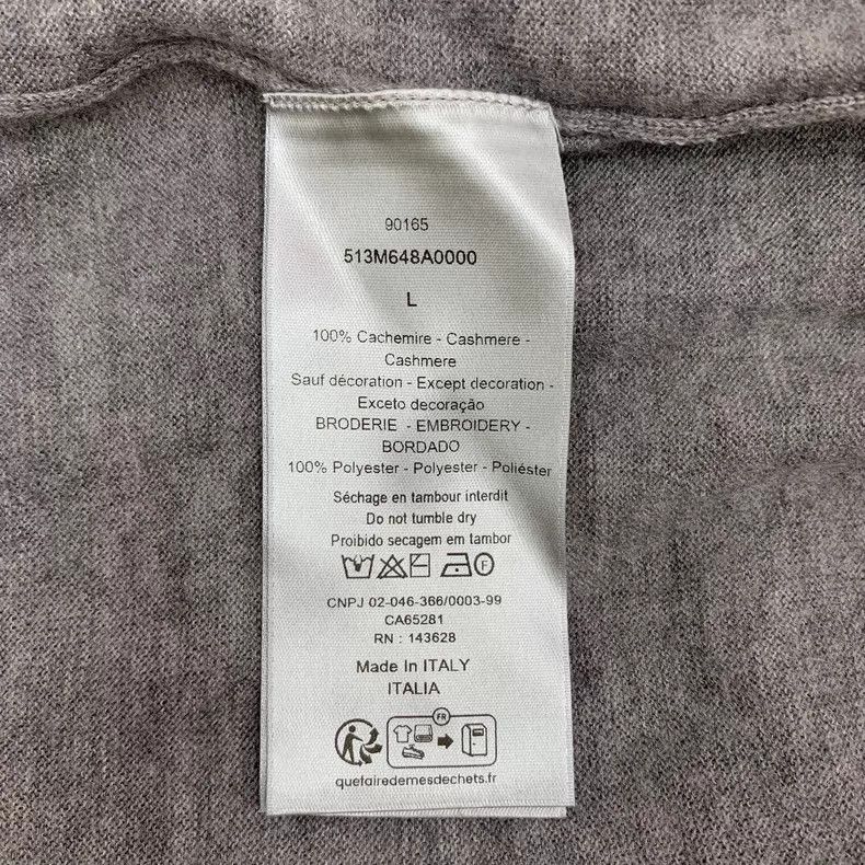 Dior Dior Gray CD letter embroidery cashmere round-neck long-sl Size US L / EU 52-54 / 3 - 9 Thumbnail