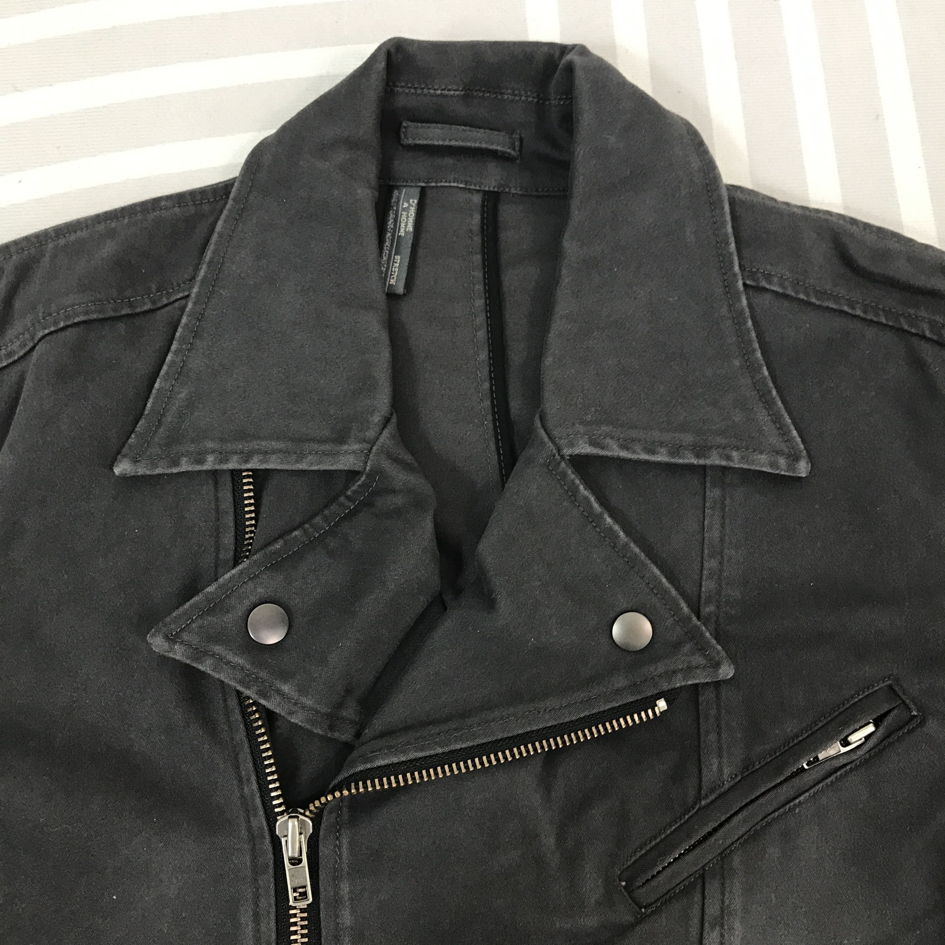 Japanese Brand × Vintage D'Homme Black Faded style Double collar Bono Jacket Size US M / EU 48-50 / 2 - 8 Thumbnail