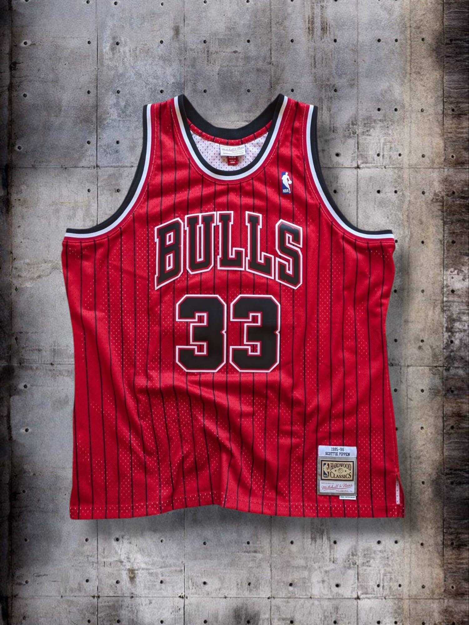 Mitchell & Ness x NBA x Chicago Bulls 33 Pippen 1995 Basket Tank Tops Sleeveless