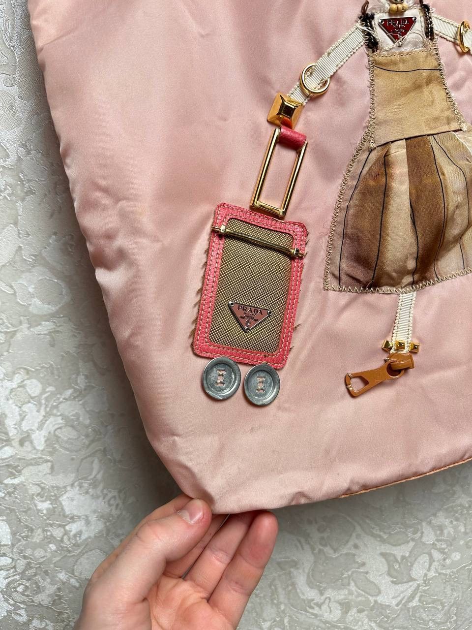 Prada RARE PRADA Pink Tessuto Nylon Robot Tote Bag Y2K Vintage Size ONE SIZE - 13 Thumbnail