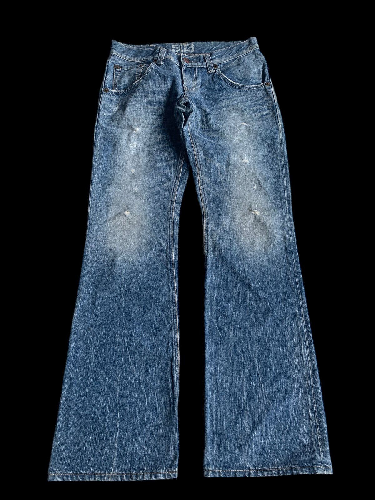 Edwin × If Six Was Nine × Kapital FLARE EDWIN 503 FADED PUNK STYLE DISTRESSED DENIM☠️🎌 Size US 30 / EU 46 - 1 Thumbnail