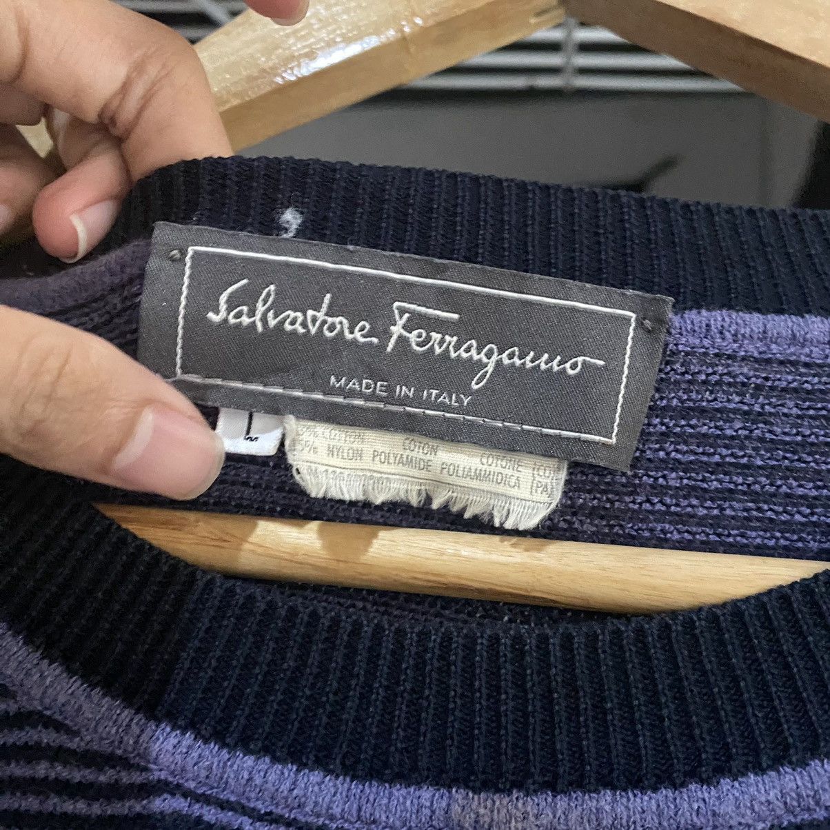 Salvatore Ferragamo Vintage Salvatore Ferragamo Stripe Sweatshirts Size US L / EU 52-54 / 3 - 7 Thumbnail