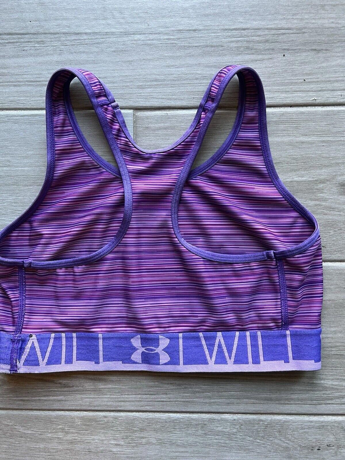 Under Armour Under Armour I Will Purple Racerback Gym Sports Bra, S Size ONE SIZE - 2 Thumbnail