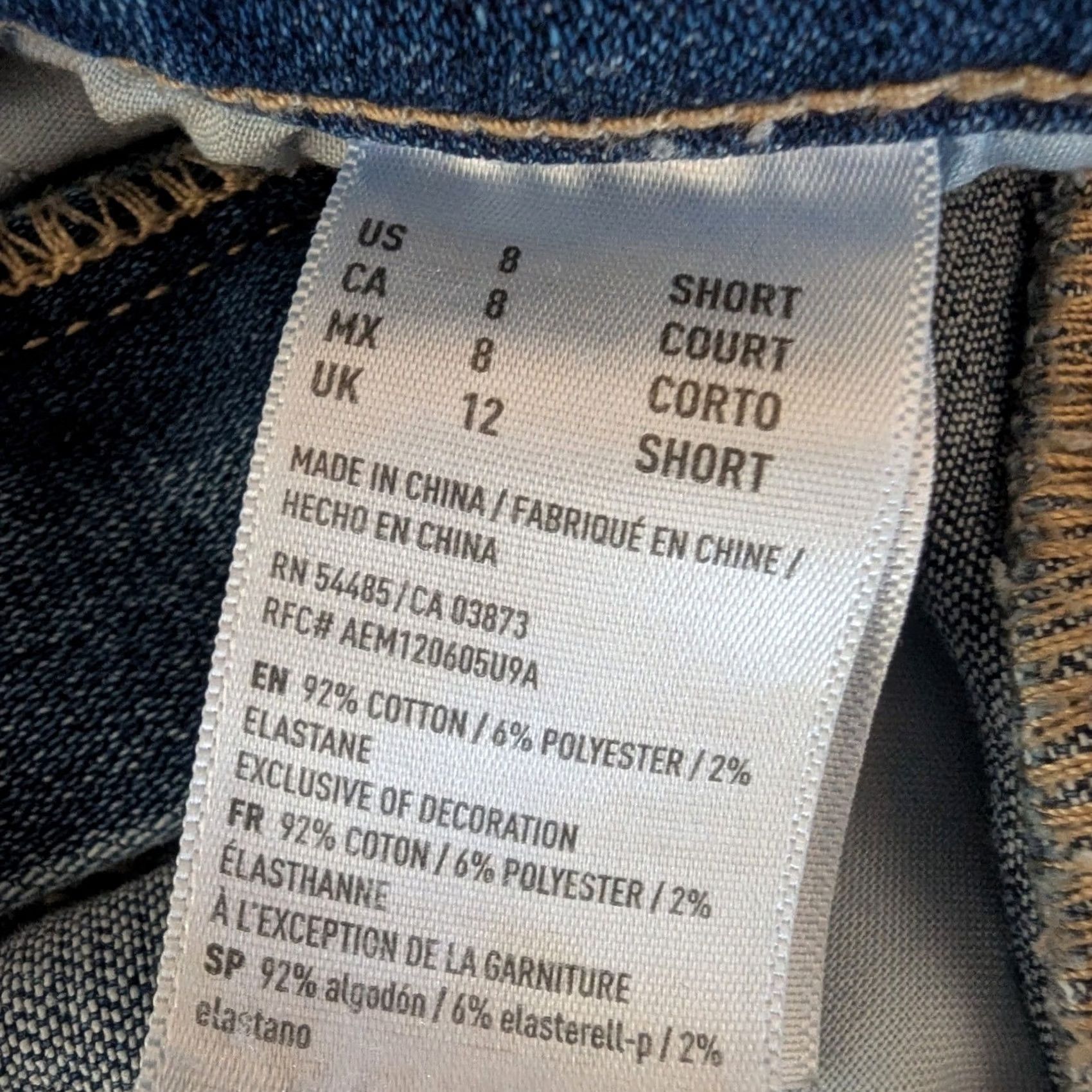 American Eagle Outfitters American Eagle Hi Rise Jeggings Womens 8 Short Distressed Denim Skinny Jeans Blue Slim Stretch 5-Pocket Lifted Rise Jeans Mens Womens Girls Size 30" / US 8 / IT 44 - 5 Thumbnail