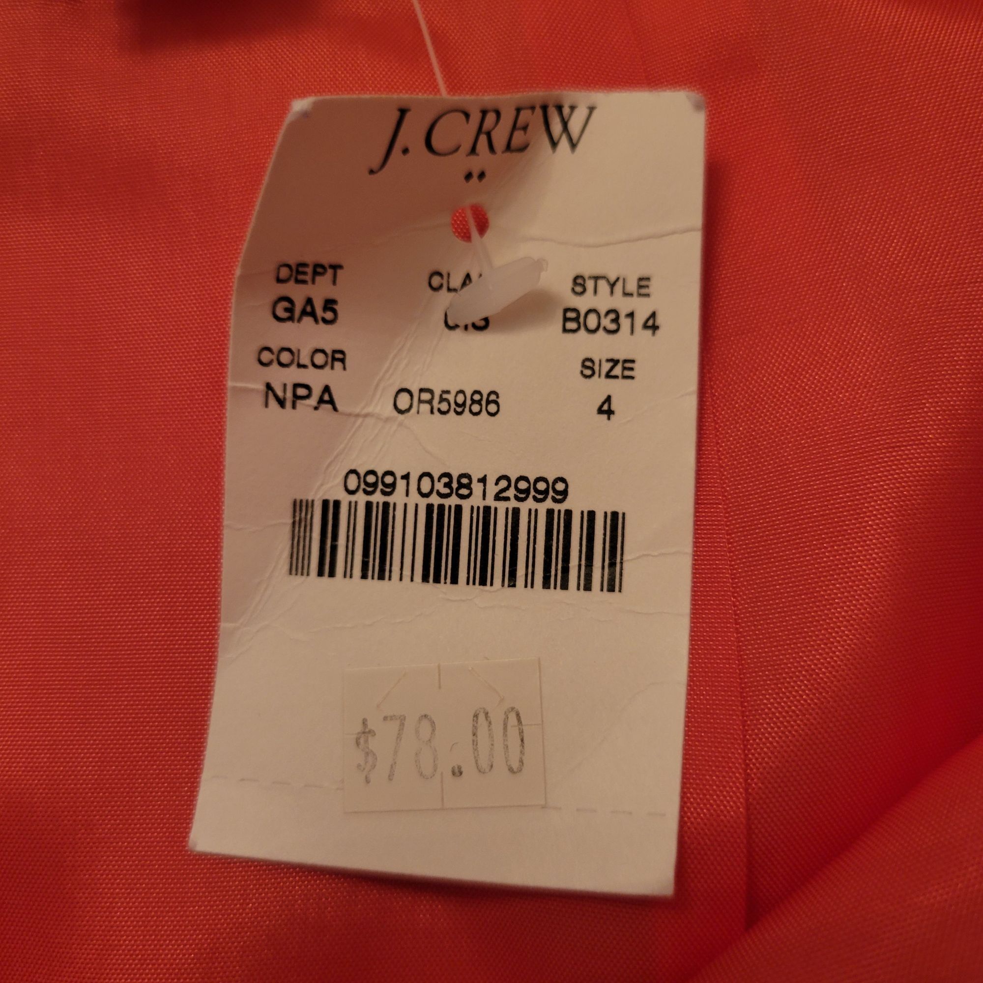 J.Crew J Crew Melon Orange Flared Skirt 4 B0314 Fluted Double Crepe Size 27" / US 4 / IT 40 - 4 Thumbnail