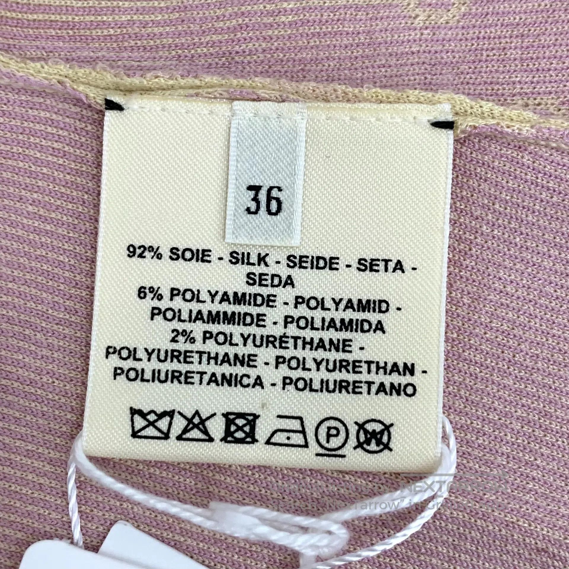 Hermes Hermes Yellow Buckle Embroidered Mulberry Silk Short Sleev Size XS / US 0-2 / IT 36-38 - 7 Thumbnail