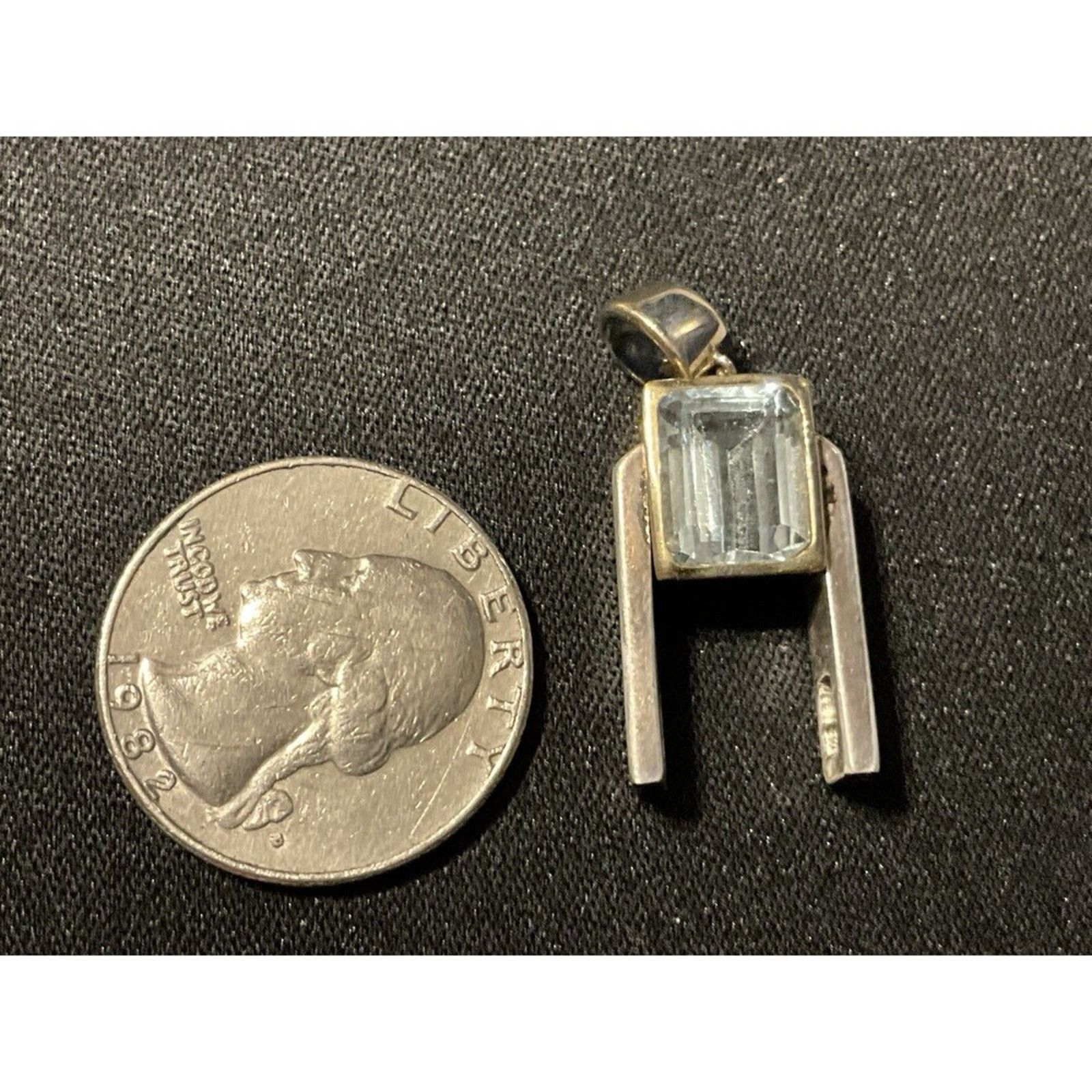 Other 925 Articulated Aqua Sapphire Artisan Made Pendant Size ONE SIZE - 3 Thumbnail