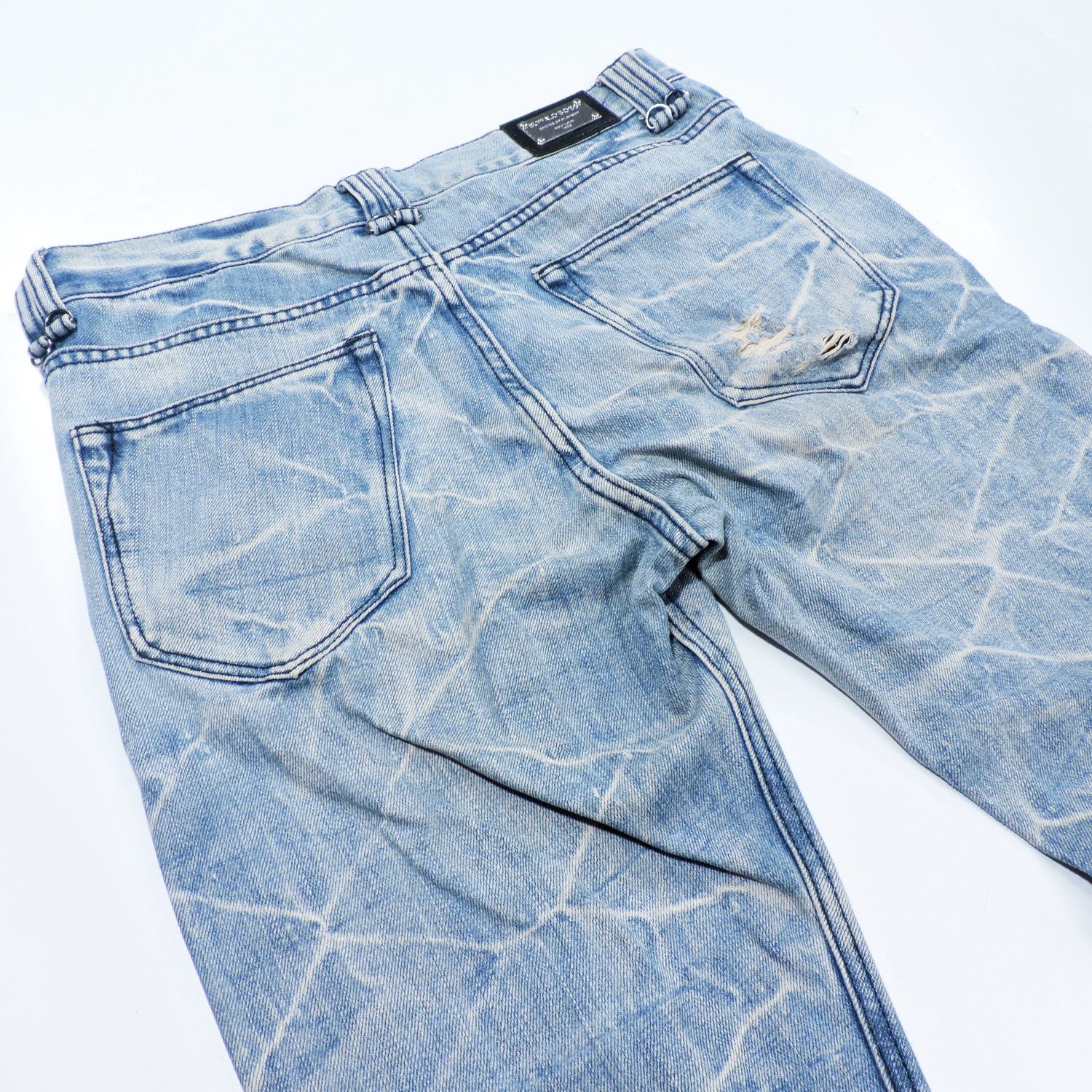 BUFFALO BOBS BUFFALO BOBS DISTRESSED DIAMOND MARKS DENIM LONG PANTS Size US 31 - 13 Thumbnail