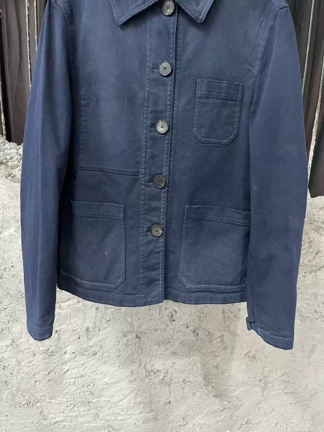 Dior Dior Dark Blue Washed Distressed Bee Utility Jacket Size US 7 / EU 40 - 4 Thumbnail