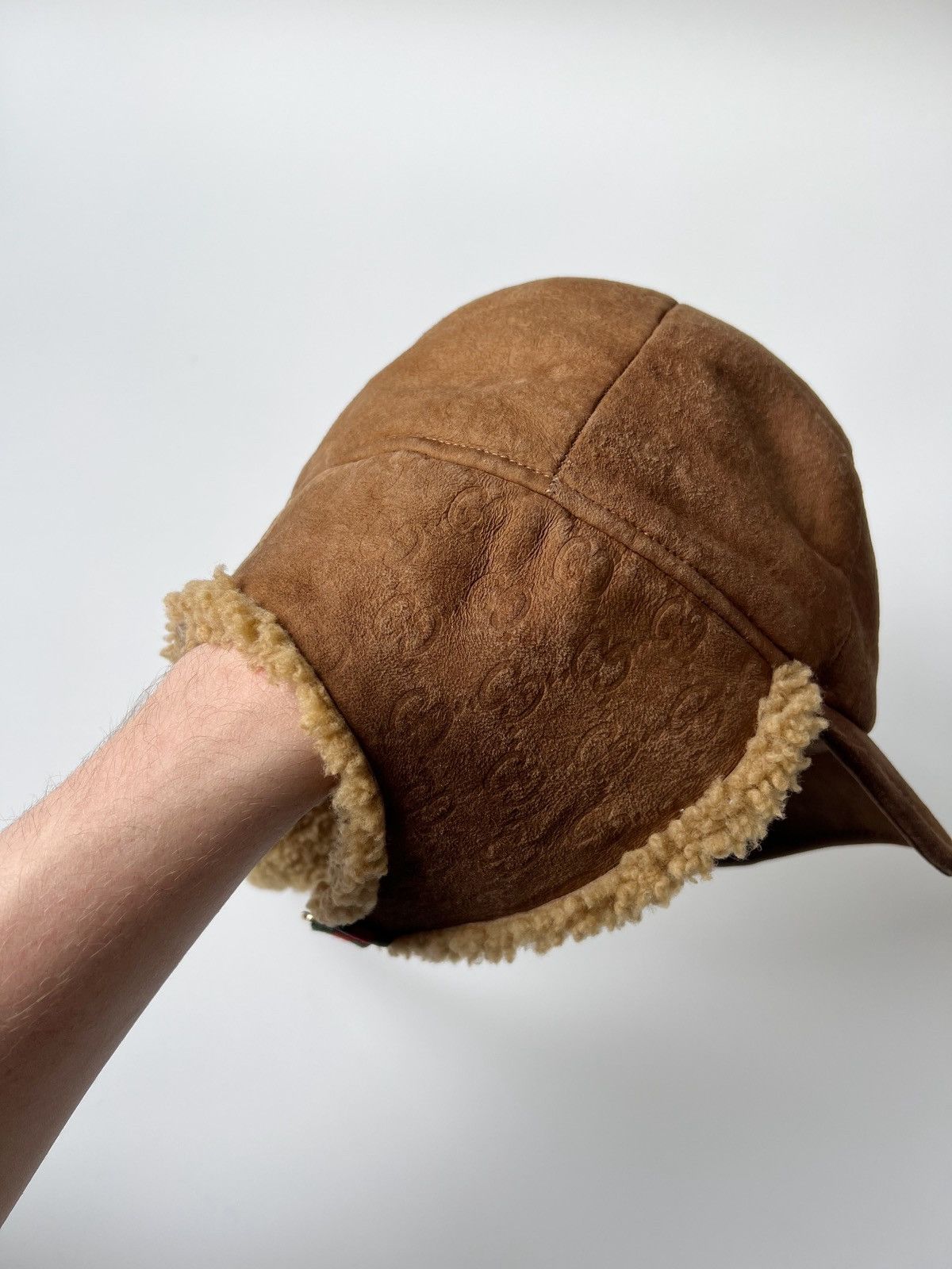 Gucci Gucci GG Monogram Sheepskin Hat Size ONE SIZE - 2 Thumbnail