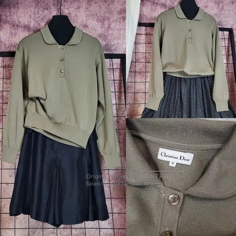 Dior Dior Olive Green Wool Long Sleeve Pullover . Size M / US 6-8 / IT 42-44 - 1 Thumbnail