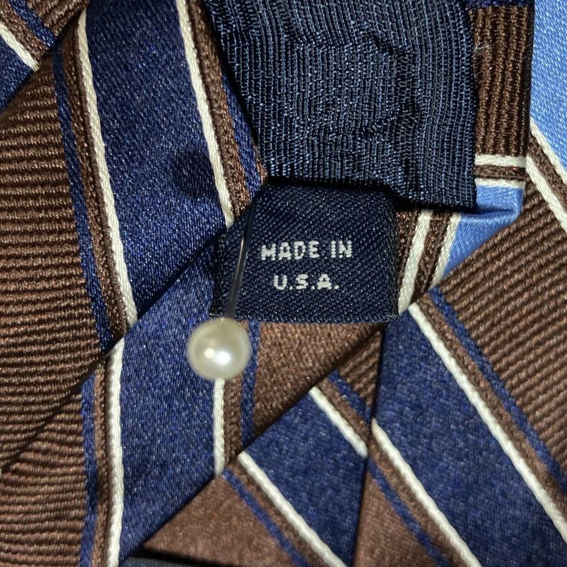 Roundtree & Yorke Roundtree & Yorke Preppy Striped Silk Men Necktie 58 ½” Size ONE SIZE - 4 Thumbnail