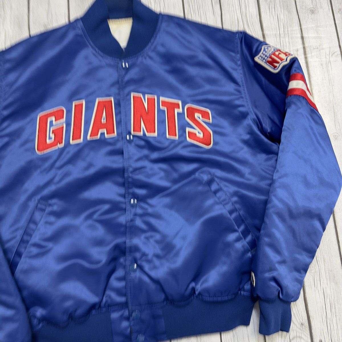 NFL × Starter × Vintage Vintage New York Giants satin bomber jacket Size US L / EU 52-54 / 3 - 5 Thumbnail