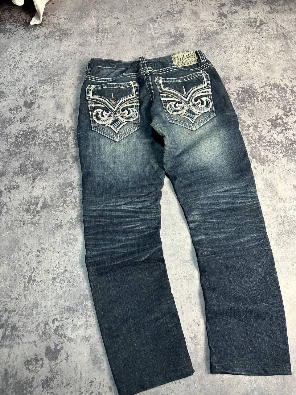Affliction Affliction Ace Denim Jeans Y2K Embroidered size 31 Size 33" - 3 Thumbnail