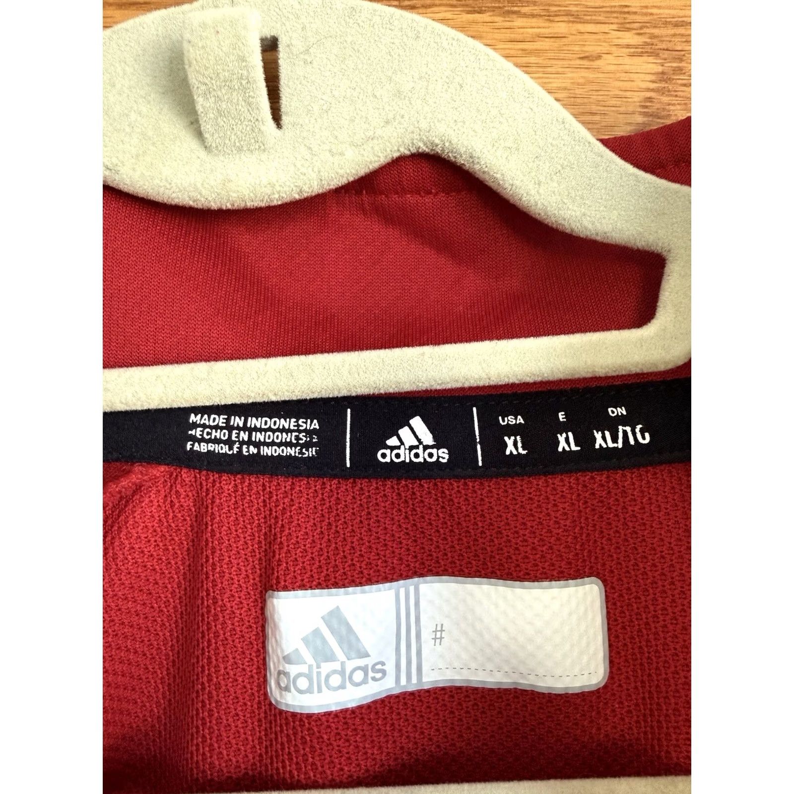 Adidas Adidas Red Three Stripe Pullover XL Zip Soccer Basketball Sport Mens Size US XL / EU 56 / 4 - 3 Thumbnail