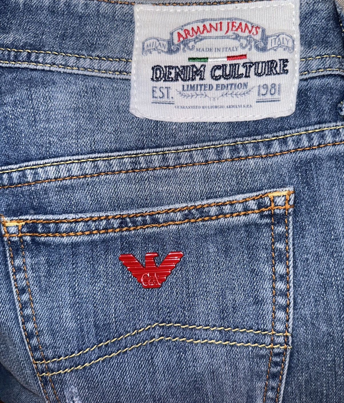 Armani Armani Jeans. Denim Culture. Limited edition. Size 27" / US 4 / IT 40 - 3 Thumbnail