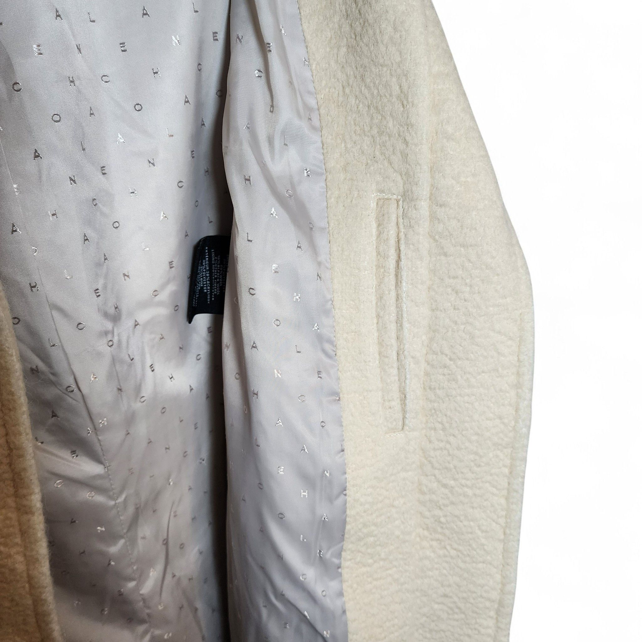 Cole Haan Ivory Alpaca Blend Jacket | Lined Winter Outerwear Size S / US 4 / IT 40 - 8 Thumbnail