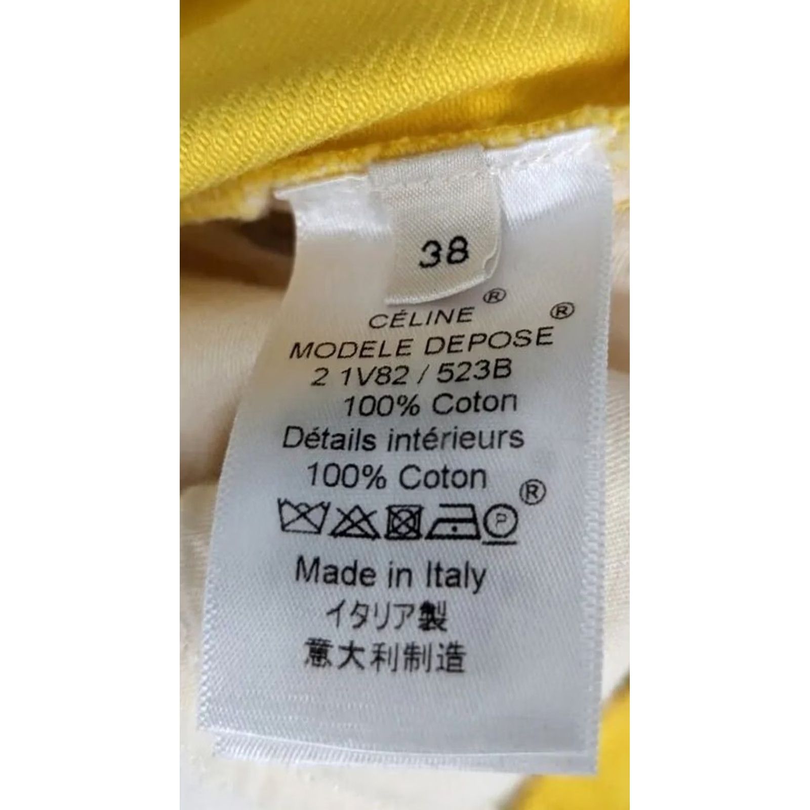 Celine CELINE Jeans Denim 5 Pocket Button Fly Yellow 38 30x27 Womens Regular Tangled Tee? Size 26" / US 2 / IT 38 - 4 Thumbnail