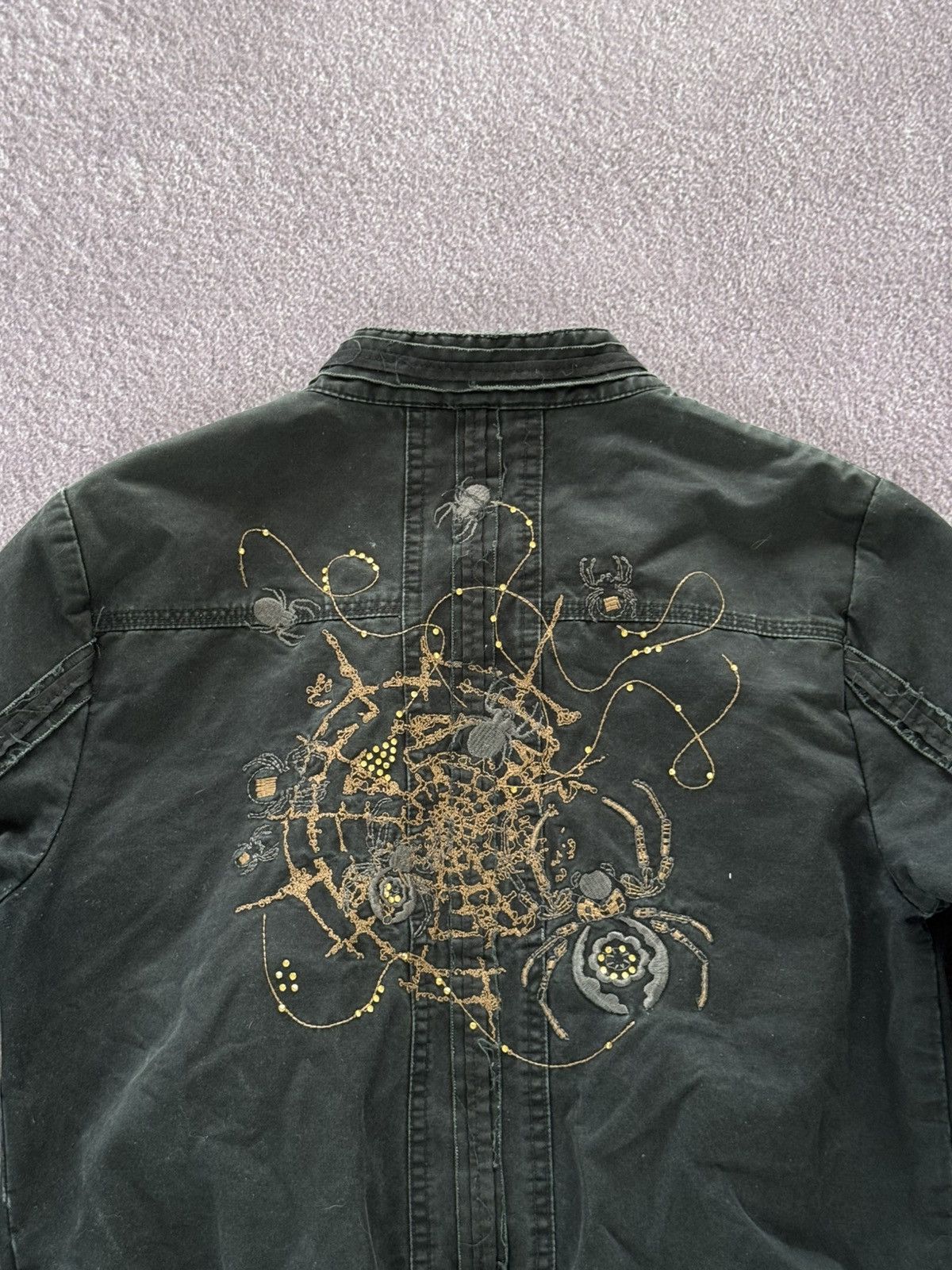 If Six Was Nine Japanese Vibe Distressed Y2K Spider Logo Glamour Jacket Size M / US 6-8 / IT 42-44 - 8 Thumbnail