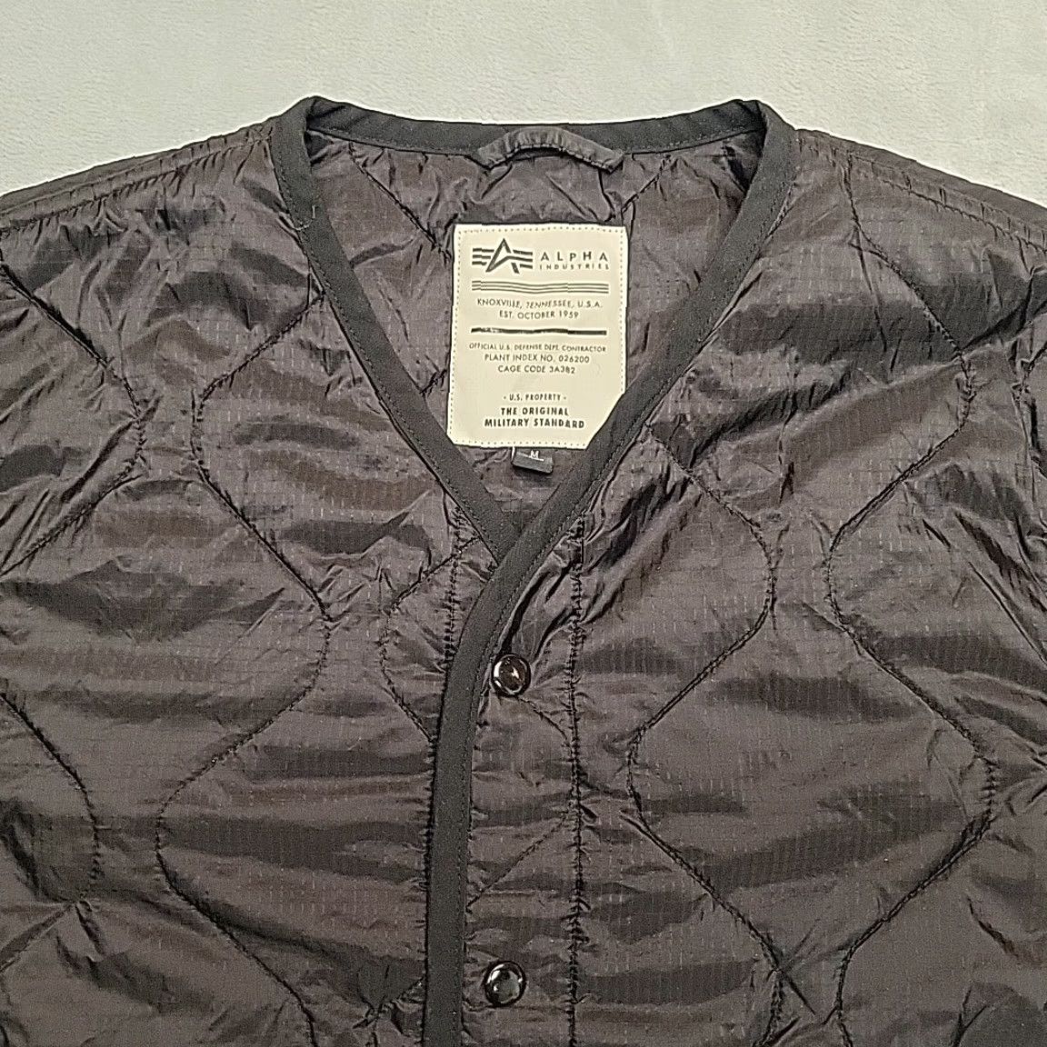 Alpha Industries Alpha Industries Jacket Mens M Black Quilted ALS Liner Military Style Bomber Size US M / EU 48-50 / 2 - 3 Thumbnail