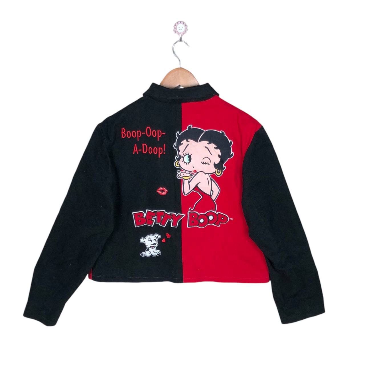 Jeff Hamilton Vintage 90s Betty Boob Graphic Crop Jacket Full Zipper Size US L / EU 52-54 / 3 - 2 Thumbnail
