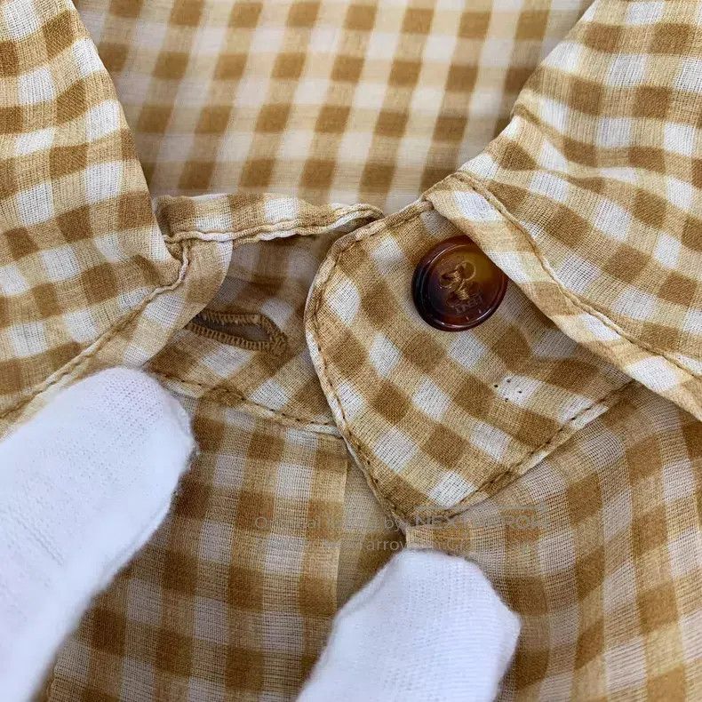 Fendi Fendi Brown check mulberry silk collar long-sleeved shirt, Size S / US 4 / IT 40 - 8 Thumbnail