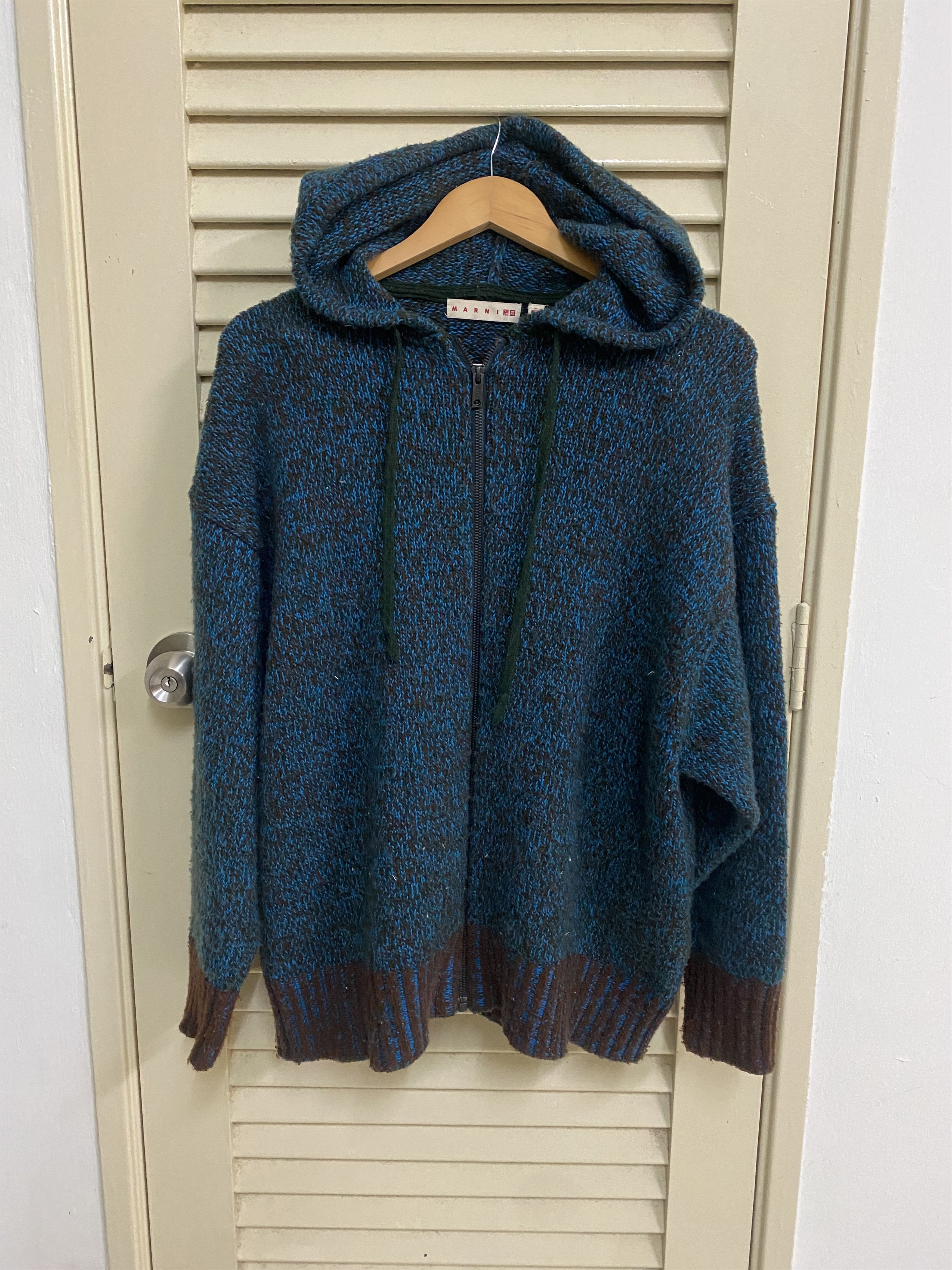 Marni Knitwear Zipper Hoodie Sweater Marni Uniqlo Size US XL / EU 56 / 4 - 2 Thumbnail