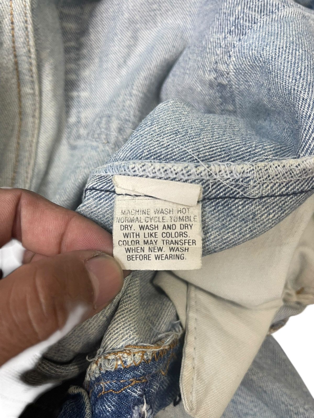 Levi's Vintage 80’s Levi’s 501 Jeans Distressed Streetwear Size US 33 - 8 Thumbnail