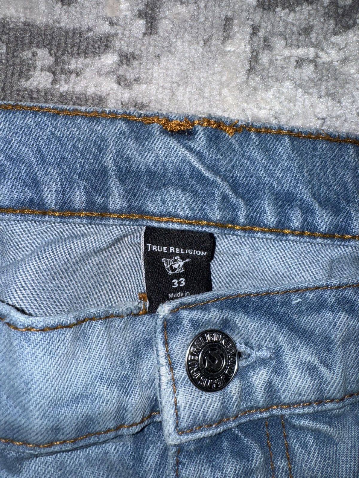 True Religion True Religion Ricky/Relaxed Ligjt Washed Denim Jeans Size US 33 - 6 Thumbnail