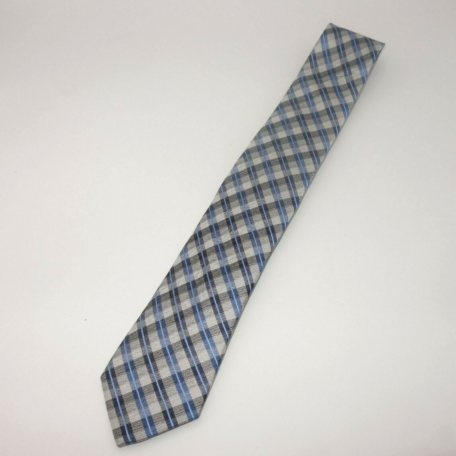 Kenneth Cole New Kenneth Cole Awareness Silk Men's Tie Black Blue Silver Size ONE SIZE - 1 Thumbnail