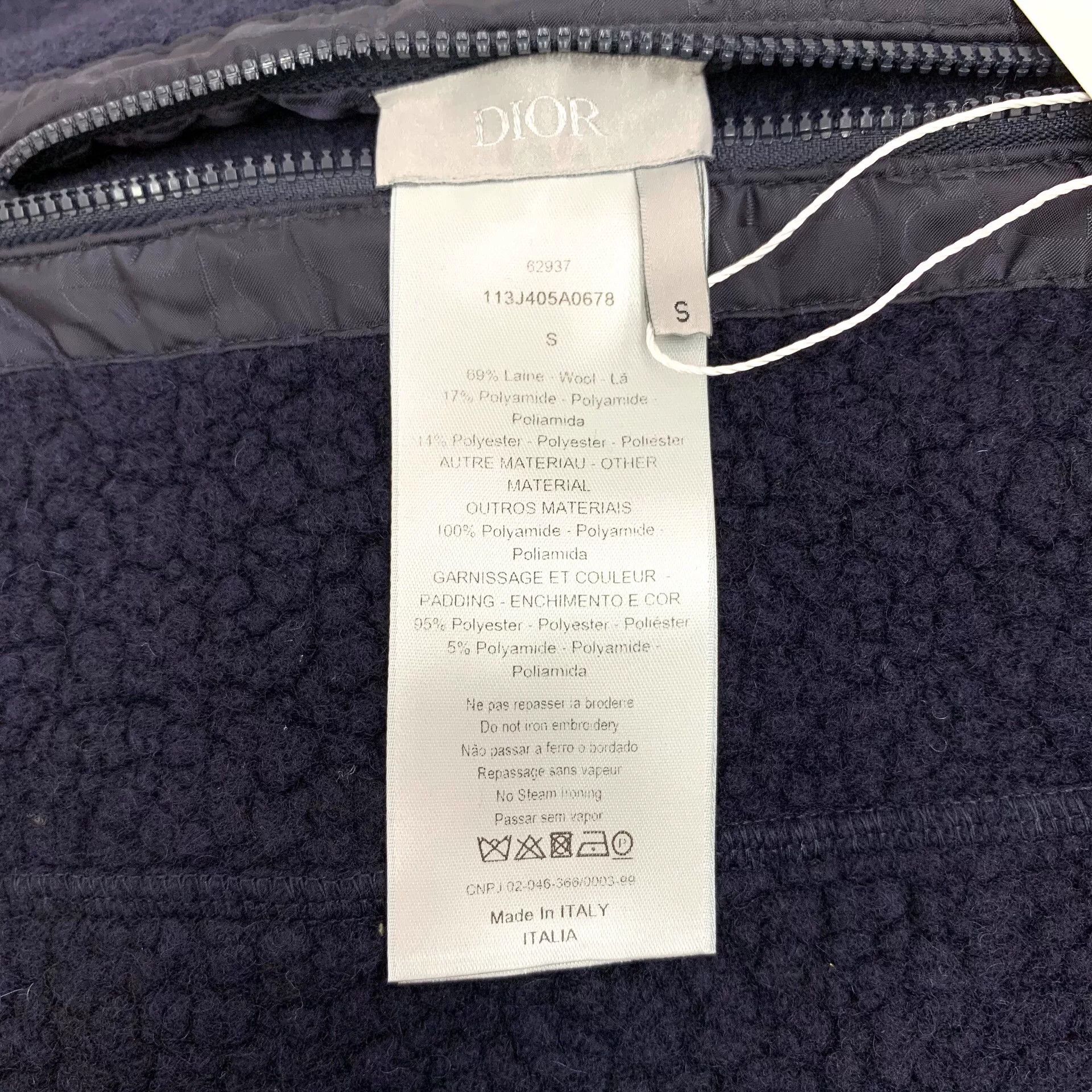 Dior navy blue dior logo wool jacket Size US S / EU 44-46 / 1 - 5 Thumbnail