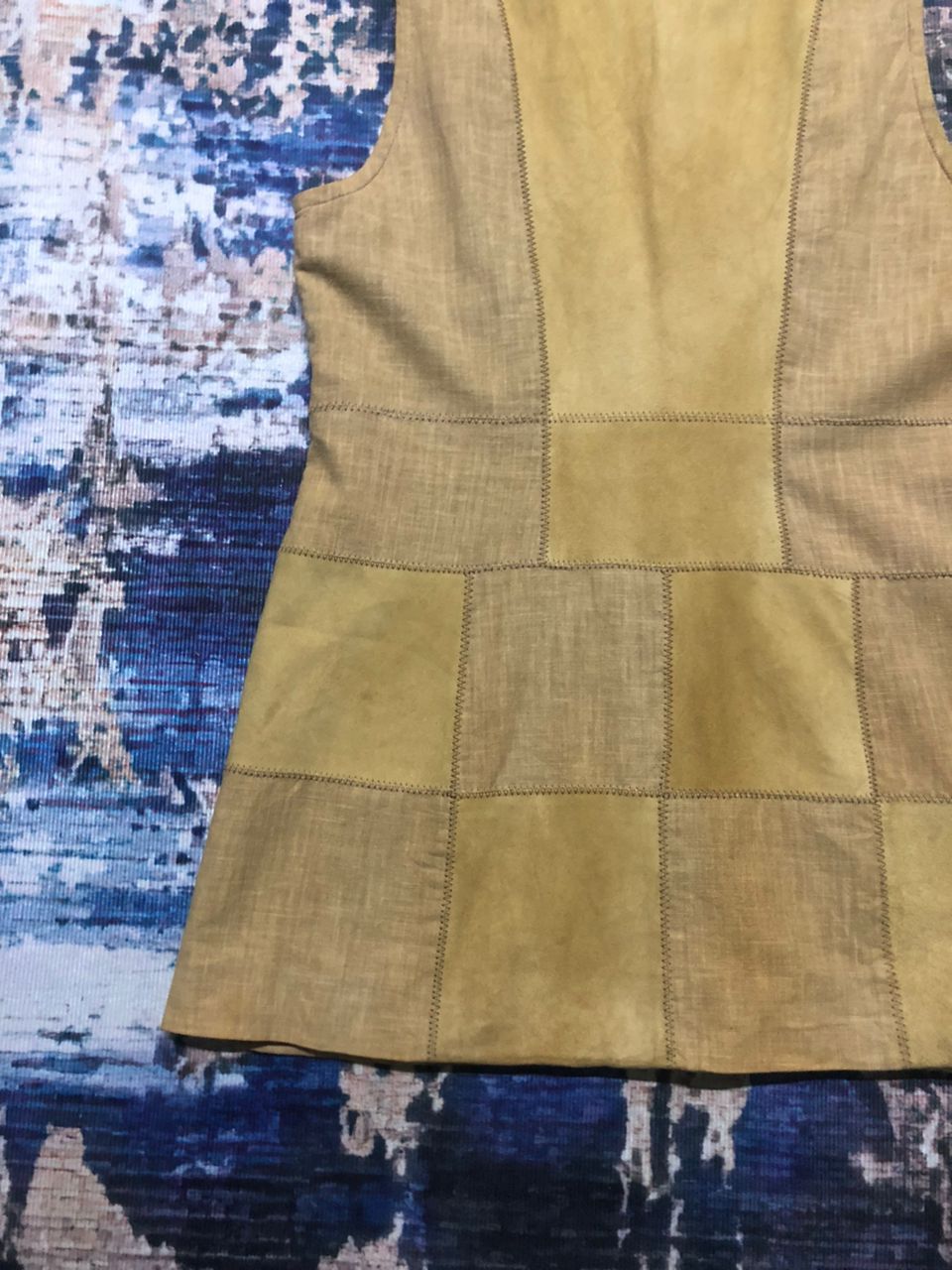 Vintage Vintage W.Knife Leather Patchwork Sleeveless Mini Dress Size XS / US 0-2 / IT 36-38 - 9 Thumbnail