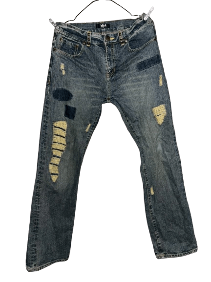 Kapital Japanese Boro patchwork denim pants Size US 32 / EU 48 - 1 Thumbnail