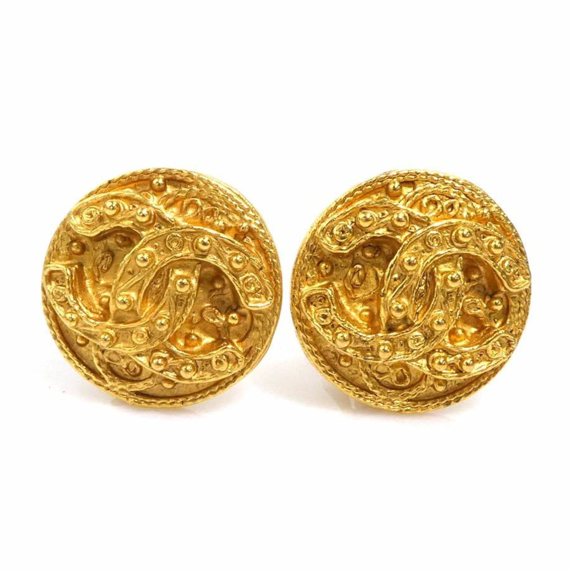 Chanel CHANEL Coco Mark Metal Gold Earrings for Women e61203a Size ONE SIZE - 1 Thumbnail