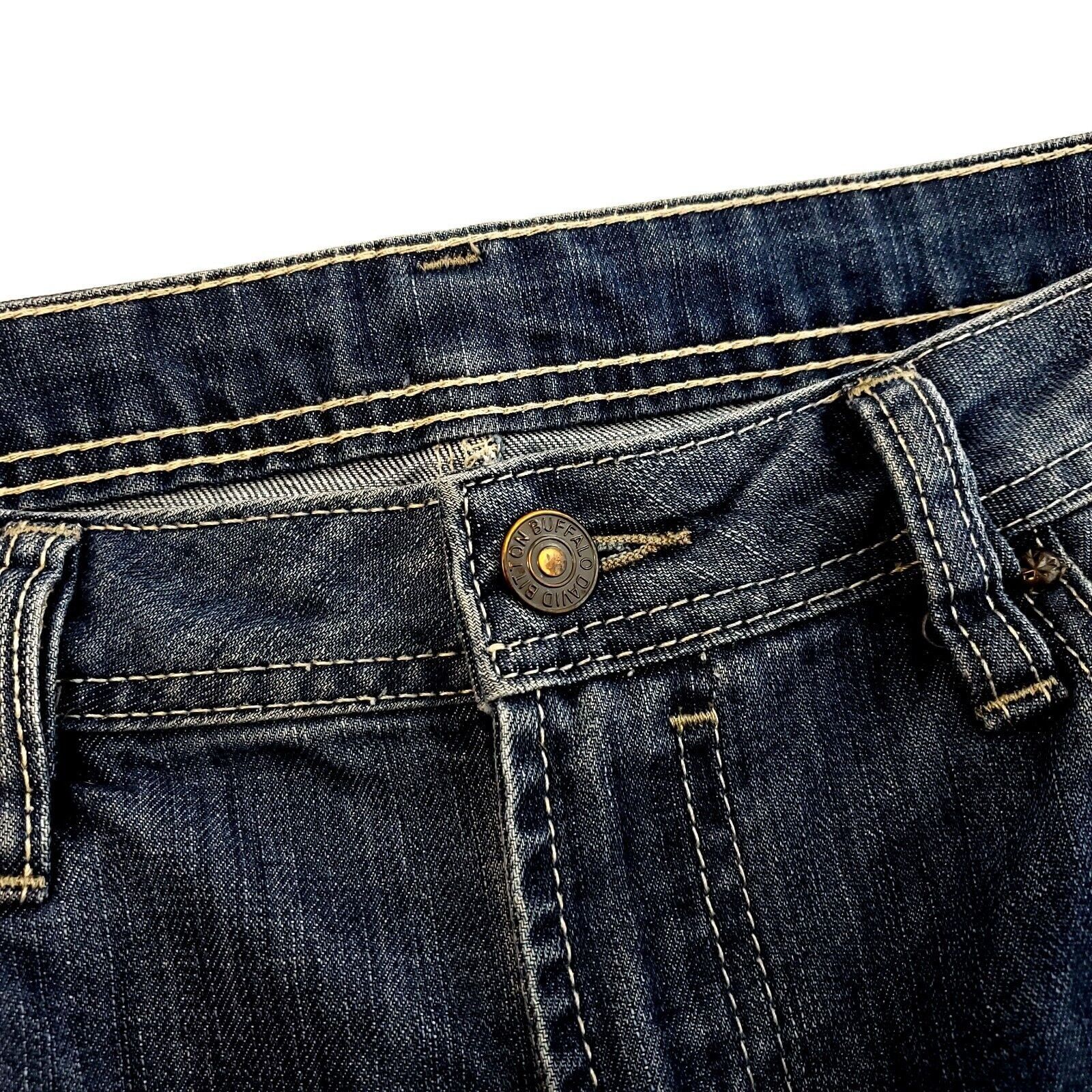 Buffalo David Bitton Buffalo David Bitton Driven Straight Whiskers Blue Denim Jea Size US 39 - 5 Thumbnail