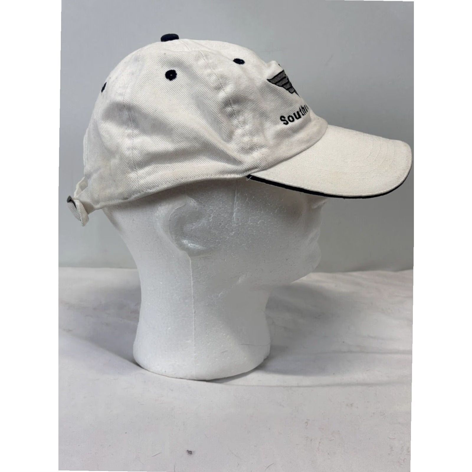 Vintage Cobra Adjustable Baseball Cap White Cotton Southwest Airlines Size ONE SIZE - 5 Thumbnail